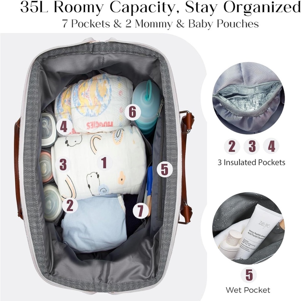 Pink Diaper Bag Set - Picture 2 of 10